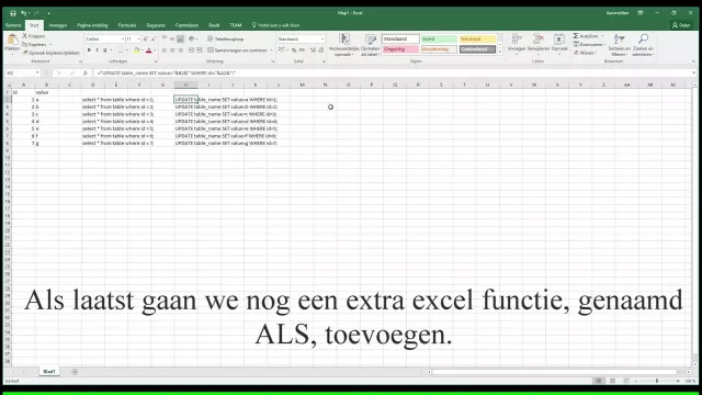 Excel -  SQL queries maken