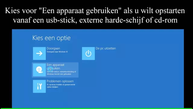 Windows 8/10 -  boot options menu